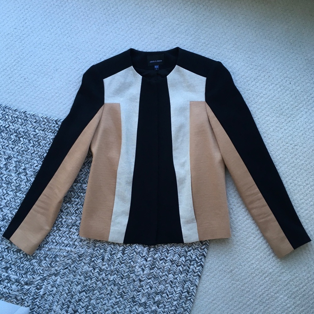 Judith & Charles - Colourblock Pattern Jacket